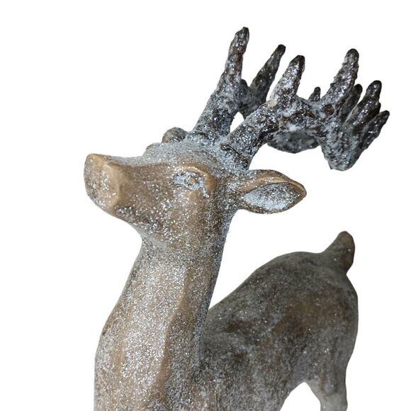 Reindeer Christmas Holiday Decor Glitter Standing Figurines - Picture 6 of 9